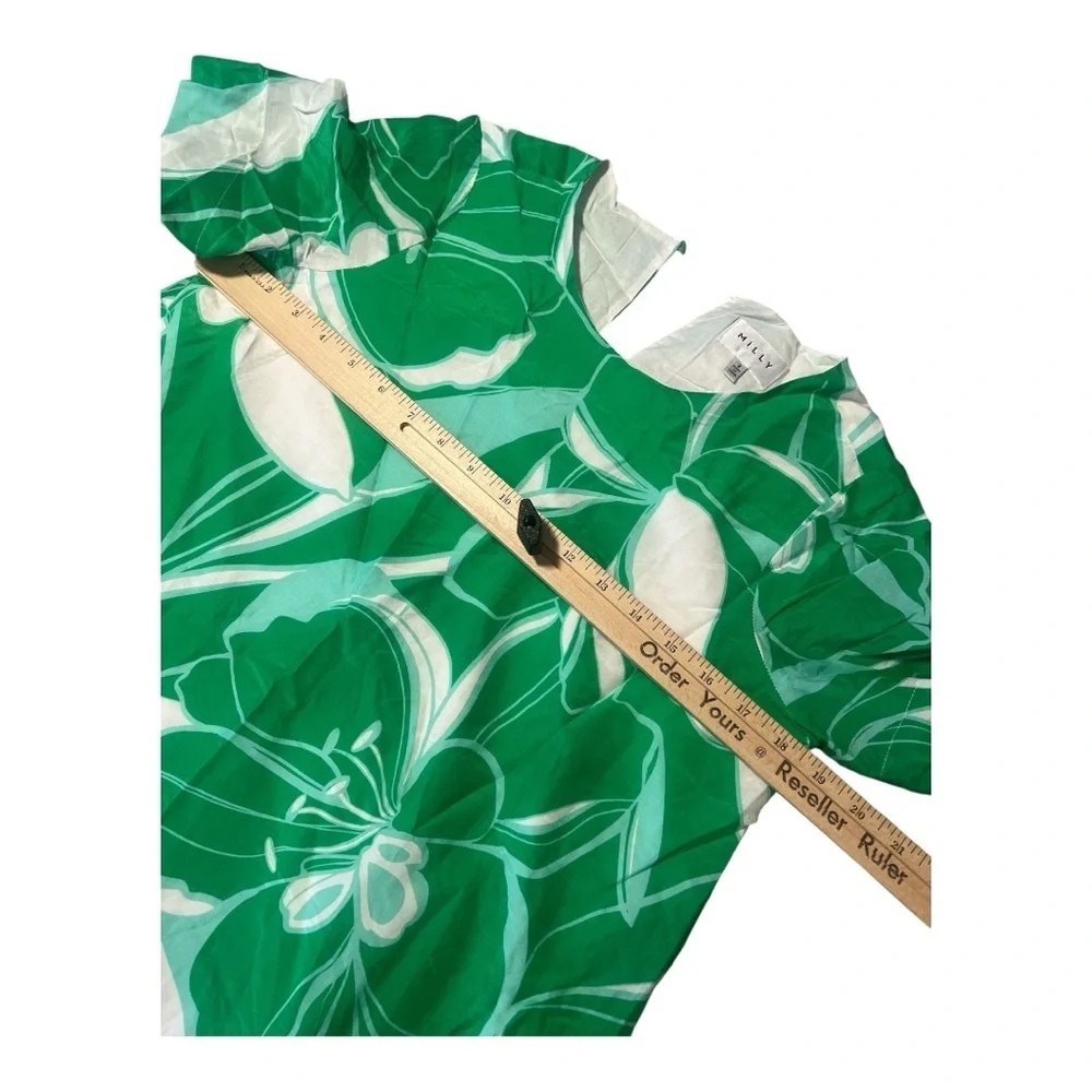 Milly Stencil-Floral Brynn Cotton Mini Dress Summer Beach Tropical Size 2 M1‎